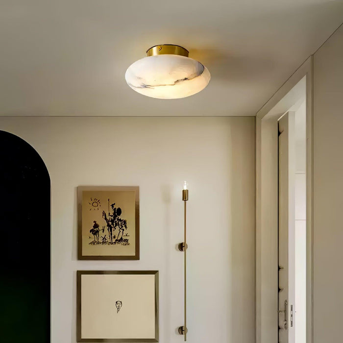 Alabaster Oval Ceiling Lamp-DWHOME