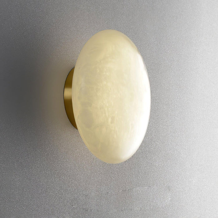 Alabaster Oval Ceiling Lamp-DWHOME