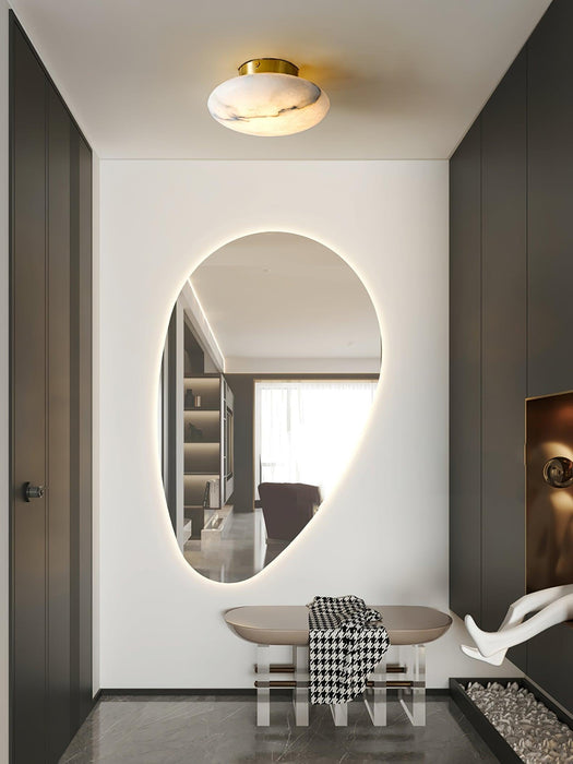 Alabaster Oval Ceiling Lamp-DWHOME