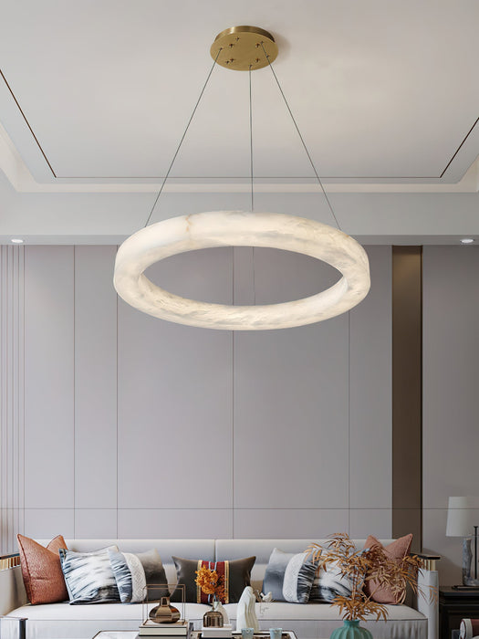 Alabaster Ring Chandelier-DWHOME