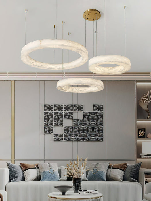 Alabaster Ring Chandelier-DWHOME