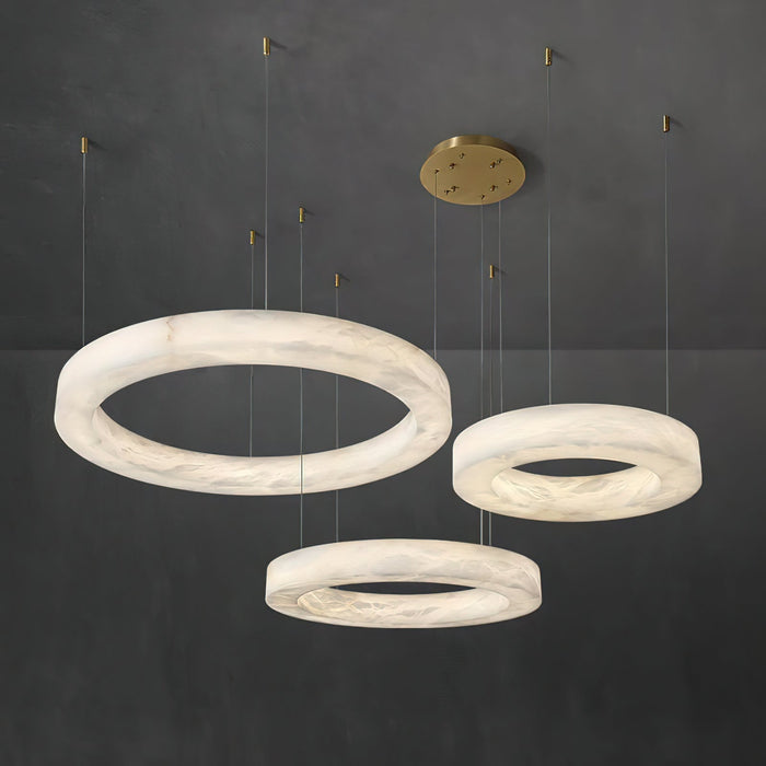 Alabaster Ring Chandelier-DWHOME