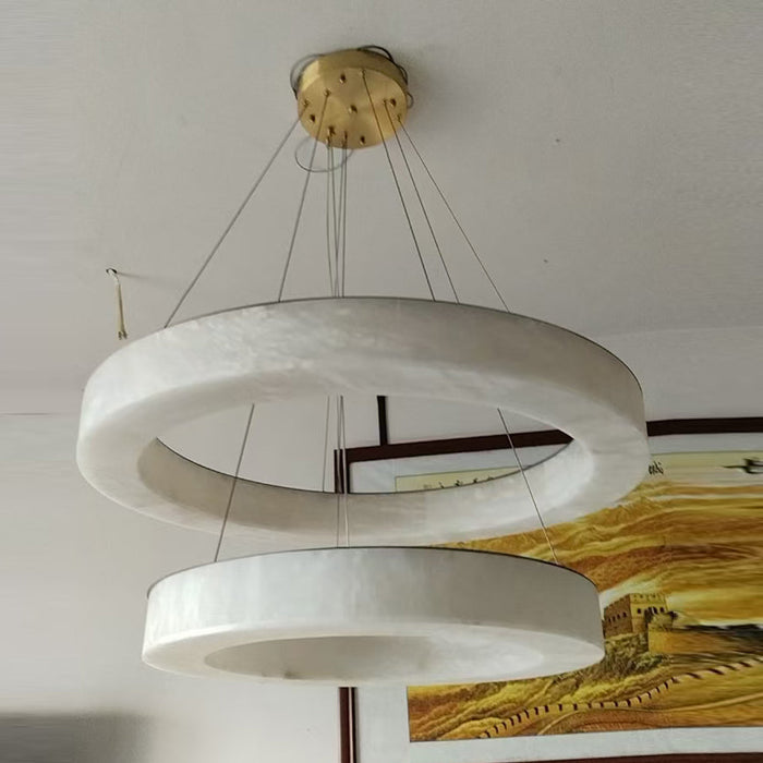 Alabaster Ring Chandelier-DWHOME