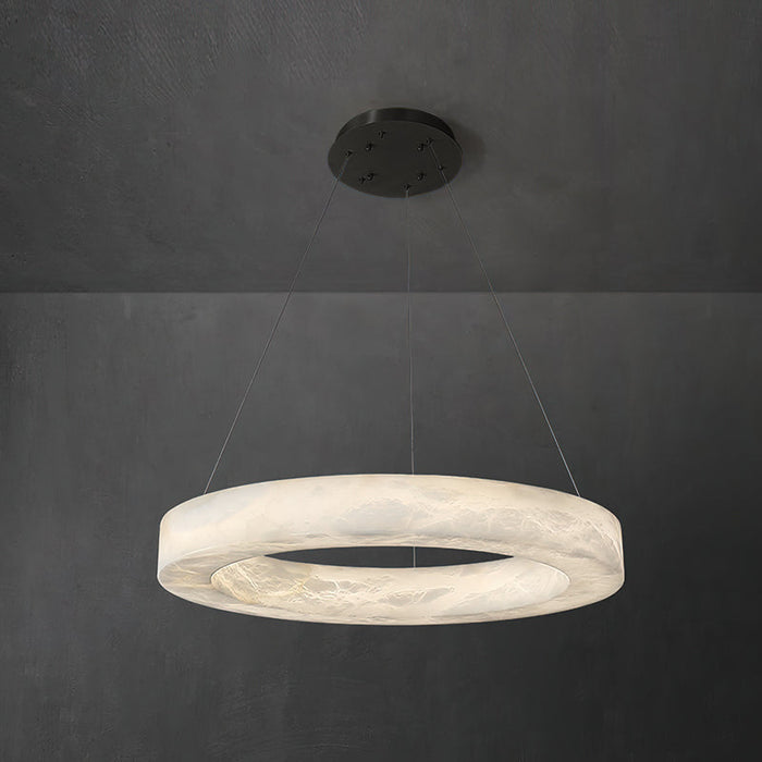 Alabaster Ring Chandelier-DWHOME