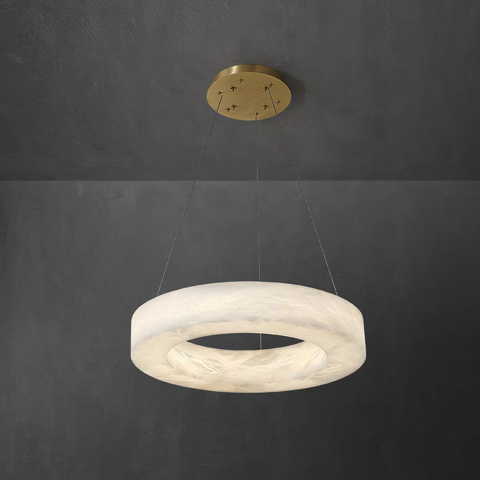 Alabaster Ring Chandelier-DWHOME
