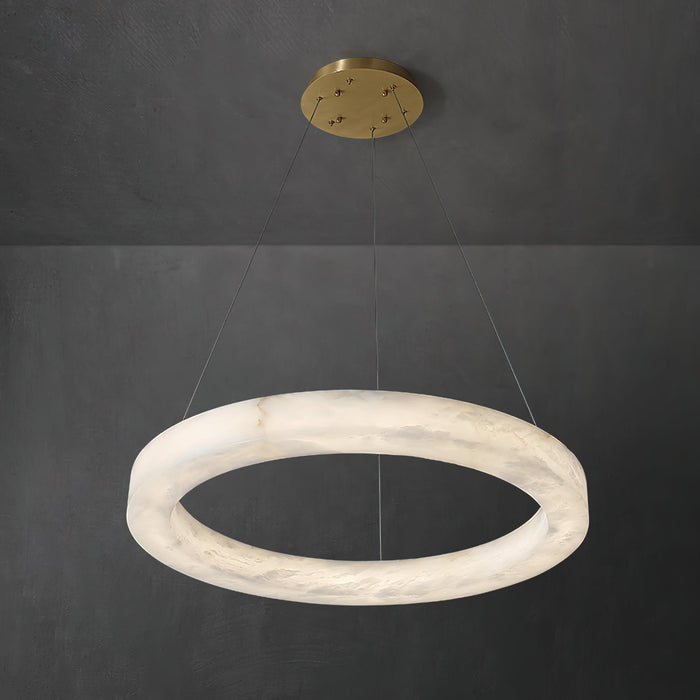 Alabaster Ring Chandelier-DWHOME