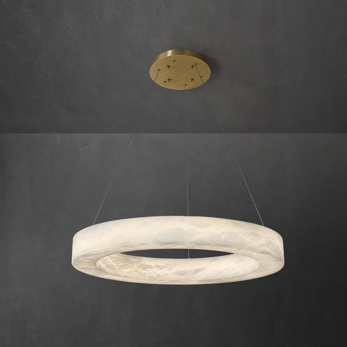 Alabaster Ring Chandelier-DWHOME