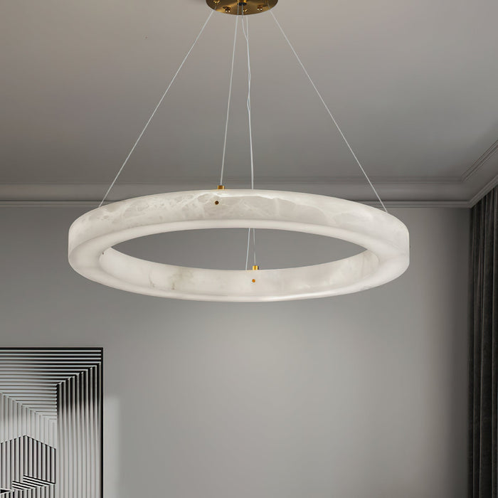 Alabaster Ring Chandelier-DWHOME