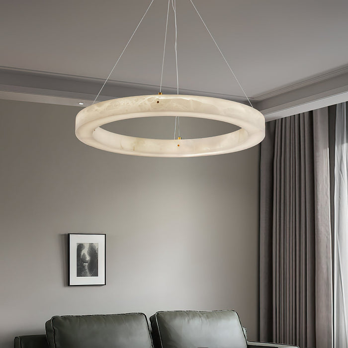 Alabaster Ring Chandelier-DWHOME
