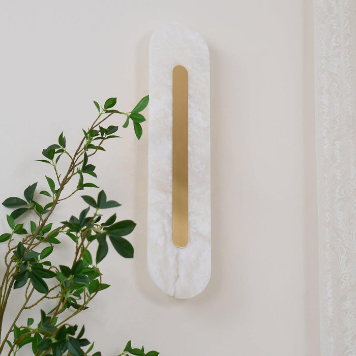 Alabaster Rounded Wall Light-DWHOME