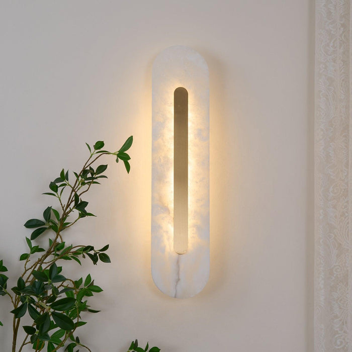 Alabaster Rounded Wall Light-DWHOME