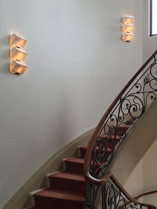 Alabaster Staircase Wall Lamp-DWHOME