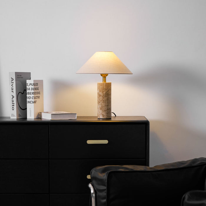 Alba Stone Table Lamp-DWHOME