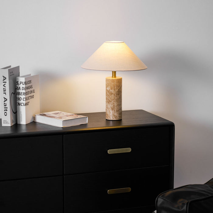 Alba Stone Table Lamp-DWHOME