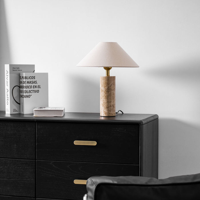 Alba Stone Table Lamp-DWHOME