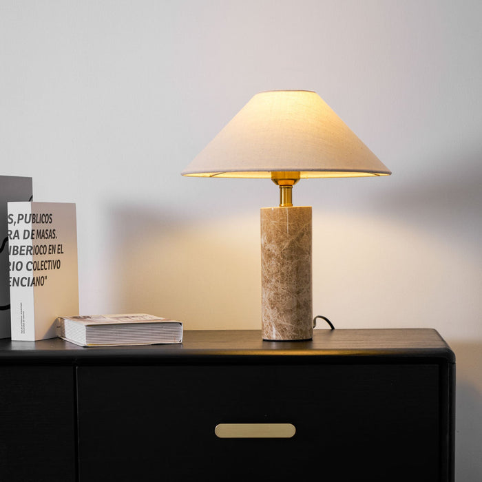 Alba Stone Table Lamp-DWHOME