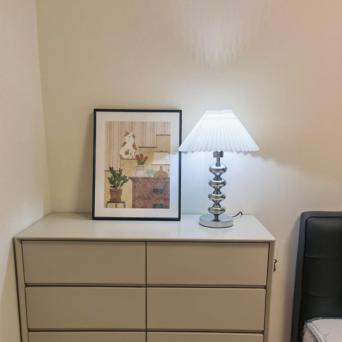 Aleisha Pleated Table Lamp-DWHOME