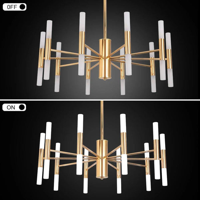 Alissa 20-Light Modern Golden Sputnik Chandelier - DWHOME