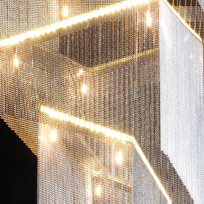 Aluminum Chain Tassel Chandelier-DWHOME