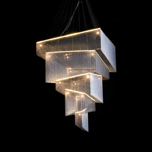 Aluminum Chain Tassel Chandelier-DWHOME