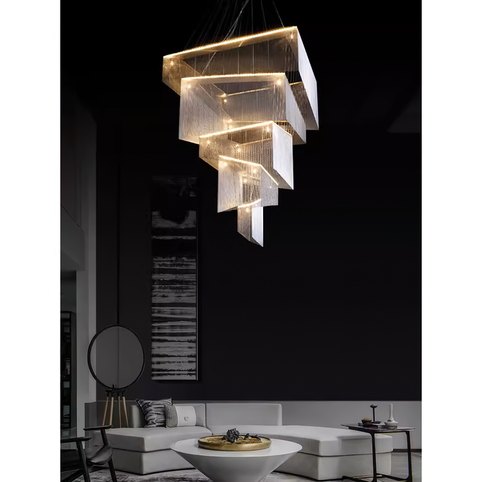 Aluminum Chain Tassel Chandelier-DWHOME