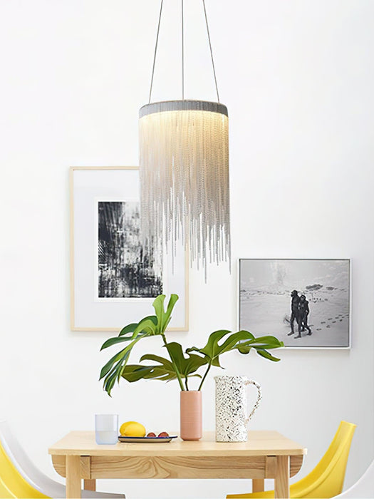 Aluminum Chain Tassel Pendant Light-DWHOME