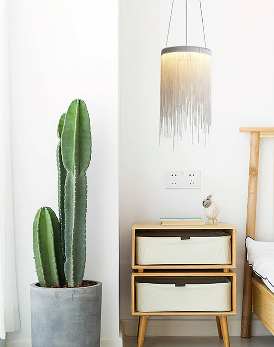 Aluminum Chain Tassel Pendant Light-DWHOME