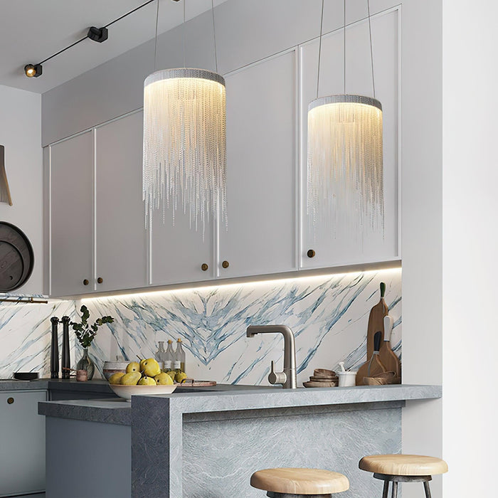 Aluminum Chain Tassel Pendant Light-DWHOME