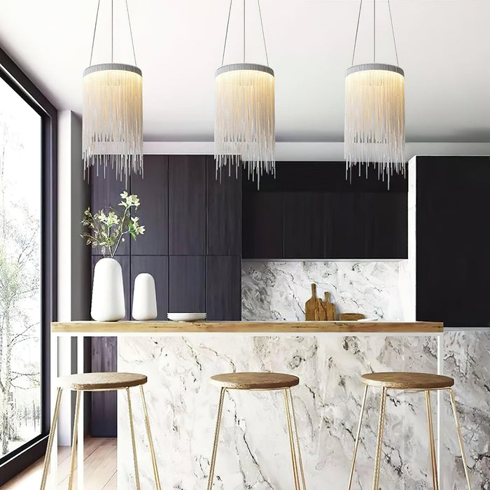 Aluminum Chain Tassel Pendant Light-DWHOME