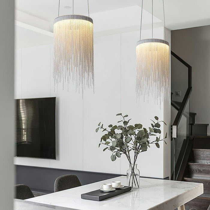 Aluminum Chain Tassel Pendant Light-DWHOME