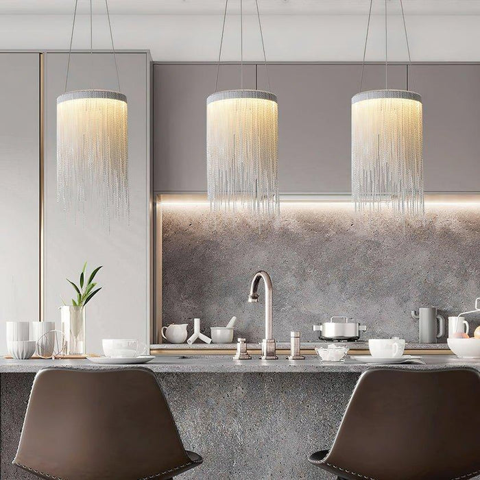 Aluminum Chain Tassel Pendant Light-DWHOME