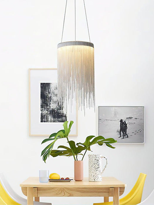Aluminum Chain Tassel Pendant Light-DWHOME