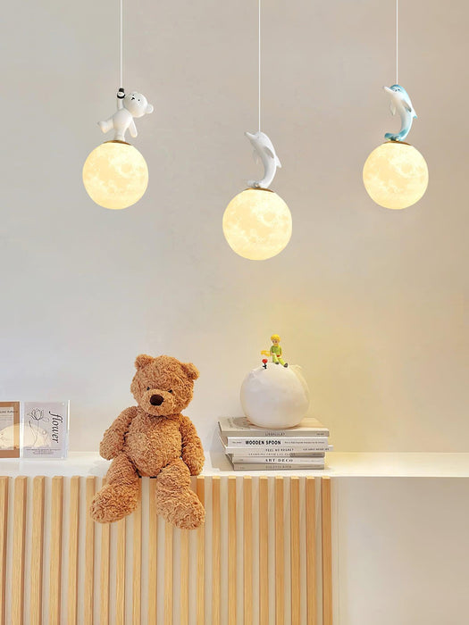 Animal And Moon Pendant Light-DWHOME