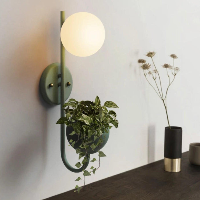 Ritz Single Head Pot Plant Wall Light - DWHOME
