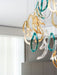 Aqua Ripple Glass Art Customize Chandelier - Vakkerlight