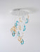 Aqua Ripple Glass Art Customize Chandelier - Vakkerlight