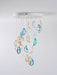 Aqua Ripple Glass Art Customize Chandelier - Vakkerlight