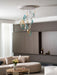 Aqua Ripple Glass Art Customize Chandelier - Vakkerlight