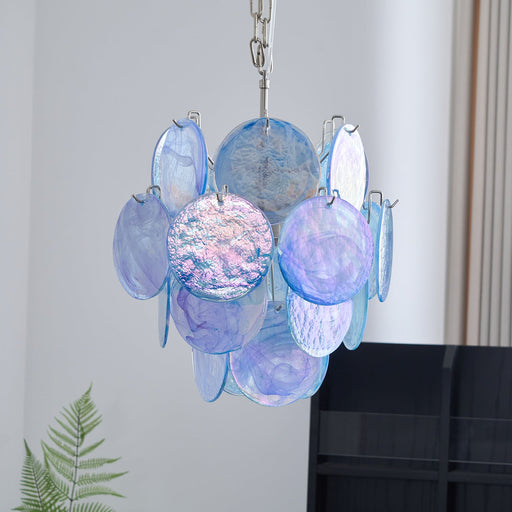 Aqua Blue Glass Murano Chandelier-DWHOME