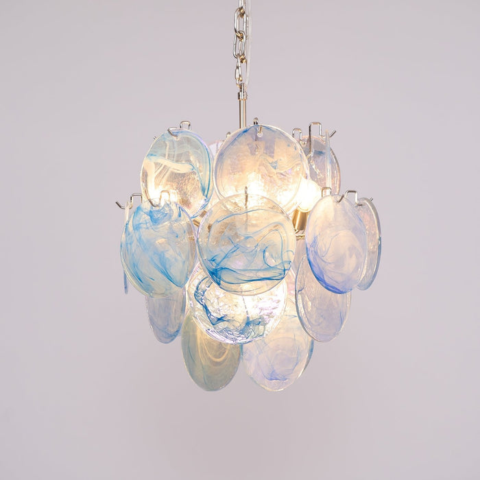 Aqua Blue Glass Murano Chandelier-DWHOME