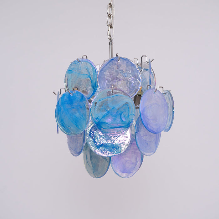 Aqua Blue Glass Murano Chandelier-DWHOME