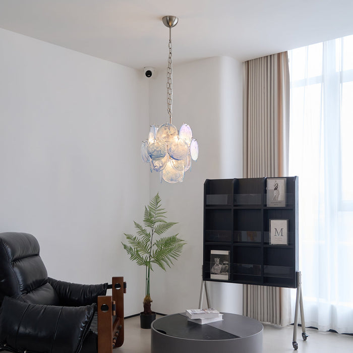 Aqua Blue Glass Murano Chandelier-DWHOME