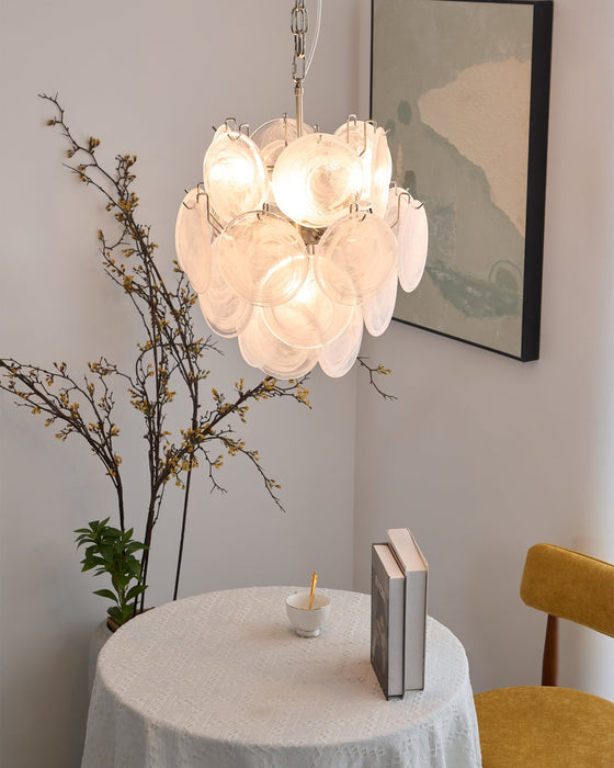 Aqua White Glass Murano Chandelier-DWHOME