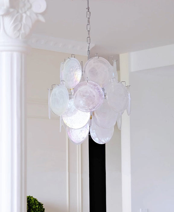 Aqua White Glass Murano Chandelier-DWHOME