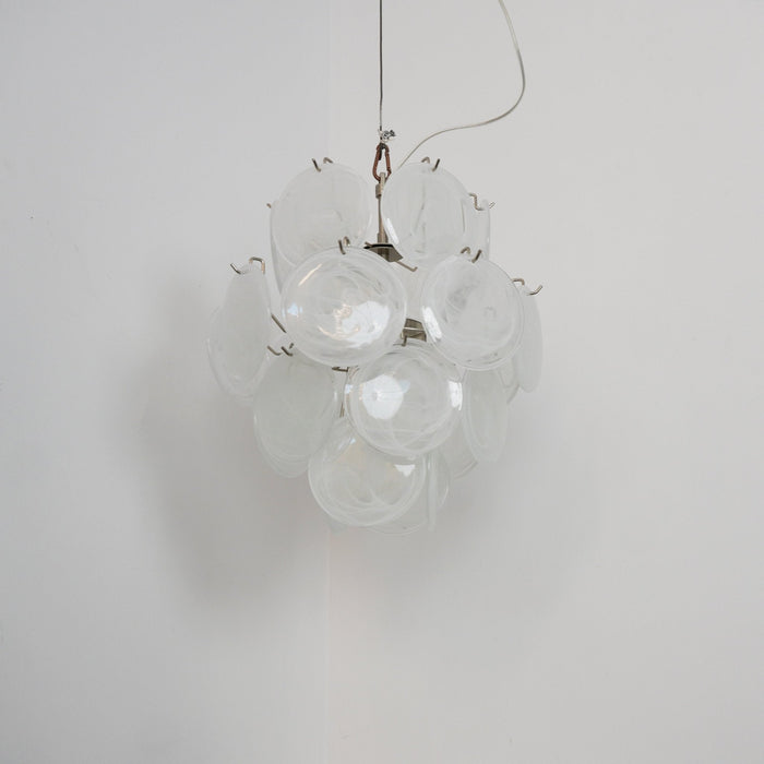 Aqua White Glass Murano Chandelier-DWHOME