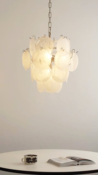 Aqua White Glass Murano Chandelier-DWHOME