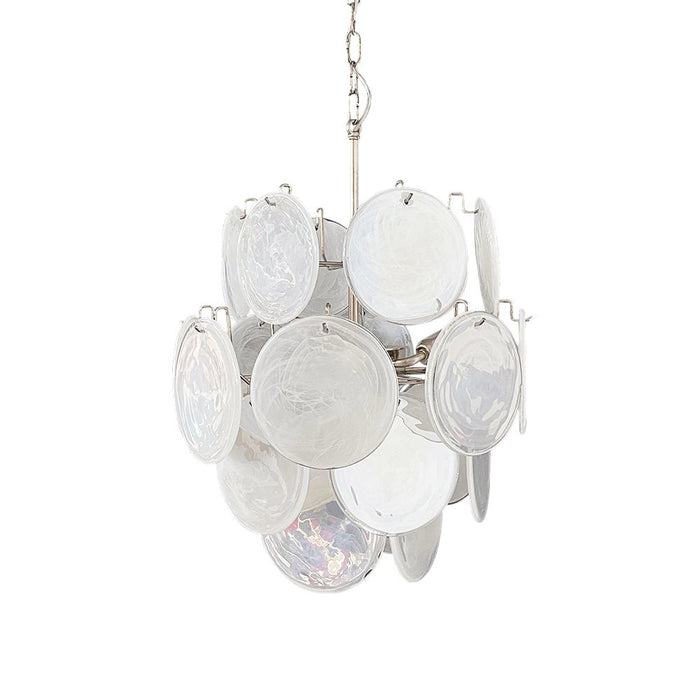 Aqua White Glass Murano Chandelier-DWHOME