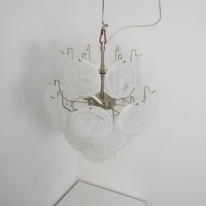 Aqua White Glass Murano Chandelier-DWHOME