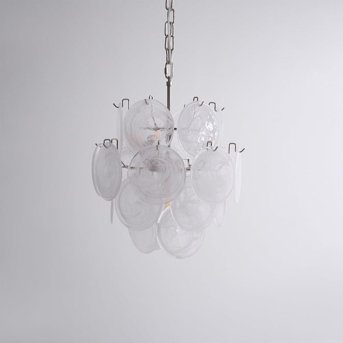Aqua White Glass Murano Chandelier-DWHOME