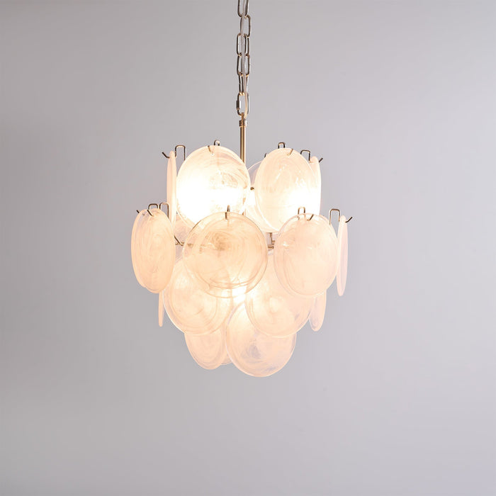 Aqua White Glass Murano Chandelier-DWHOME